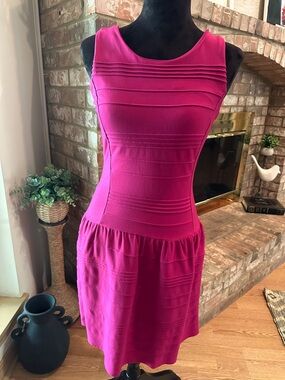 Worthington Fuchsia Sleeveless Fit-and-Flare Dress